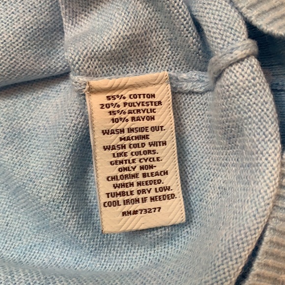 Women’s light blue 3/4 sleeve designed sweater - Picture 6 of 6